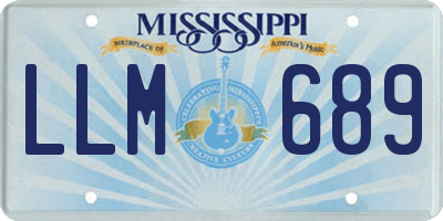 MS license plate LLM689
