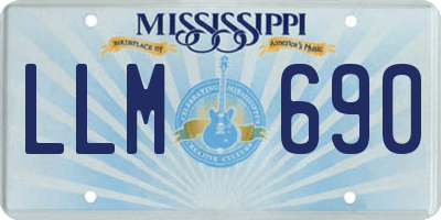 MS license plate LLM690