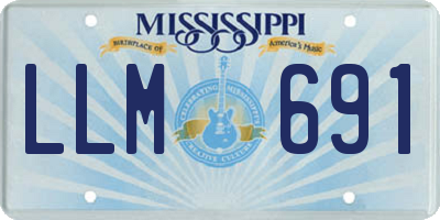 MS license plate LLM691
