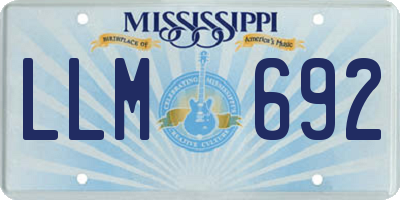 MS license plate LLM692