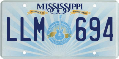 MS license plate LLM694