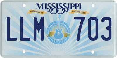 MS license plate LLM703