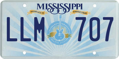 MS license plate LLM707