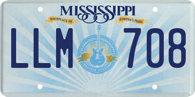 MS license plate LLM708