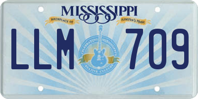 MS license plate LLM709