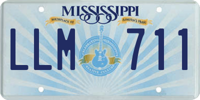 MS license plate LLM711