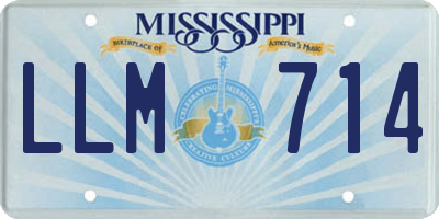 MS license plate LLM714
