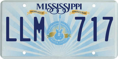 MS license plate LLM717