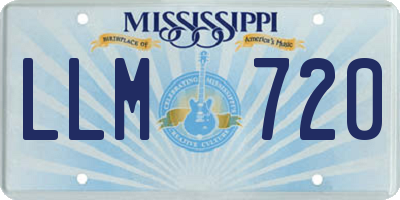 MS license plate LLM720