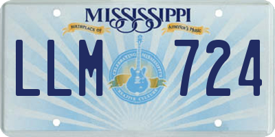 MS license plate LLM724