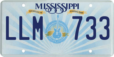 MS license plate LLM733