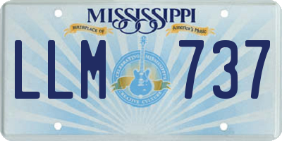 MS license plate LLM737