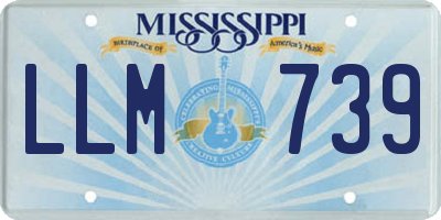 MS license plate LLM739