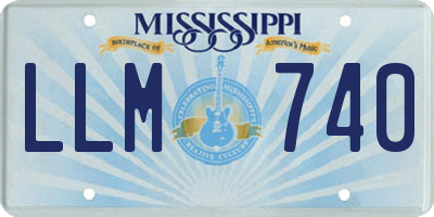 MS license plate LLM740