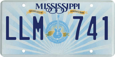 MS license plate LLM741
