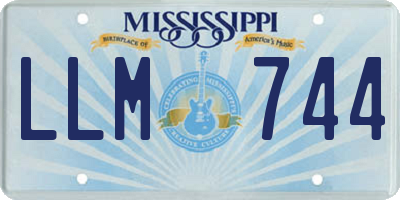 MS license plate LLM744