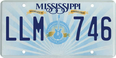 MS license plate LLM746
