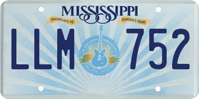 MS license plate LLM752