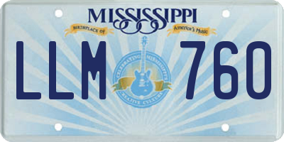 MS license plate LLM760
