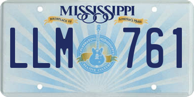 MS license plate LLM761