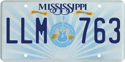 MS license plate LLM763