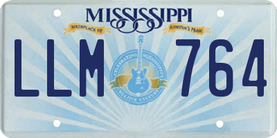 MS license plate LLM764