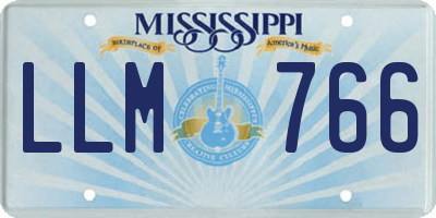 MS license plate LLM766