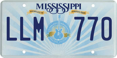 MS license plate LLM770