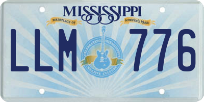 MS license plate LLM776