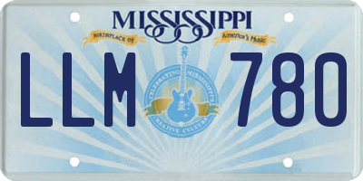 MS license plate LLM780