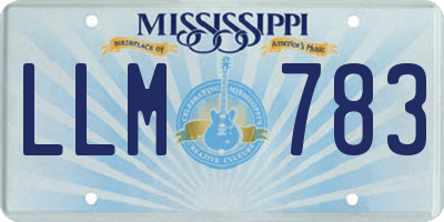 MS license plate LLM783