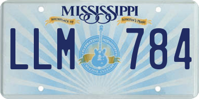 MS license plate LLM784