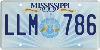 MS license plate LLM786