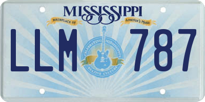 MS license plate LLM787