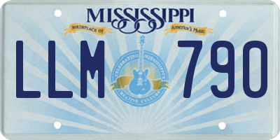 MS license plate LLM790