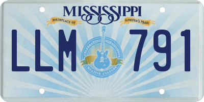 MS license plate LLM791