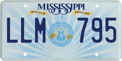 MS license plate LLM795