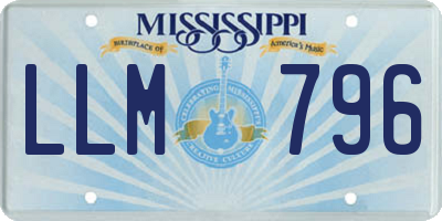 MS license plate LLM796