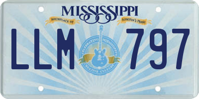 MS license plate LLM797