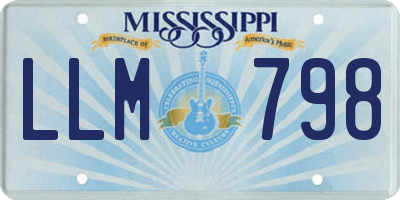 MS license plate LLM798