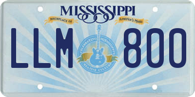 MS license plate LLM800
