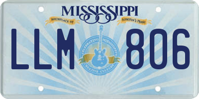 MS license plate LLM806