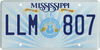 MS license plate LLM807