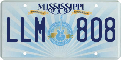 MS license plate LLM808