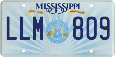 MS license plate LLM809