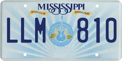 MS license plate LLM810