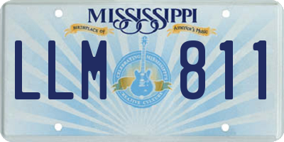 MS license plate LLM811