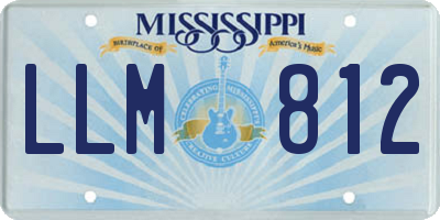 MS license plate LLM812