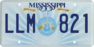 MS license plate LLM821