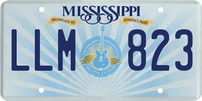 MS license plate LLM823